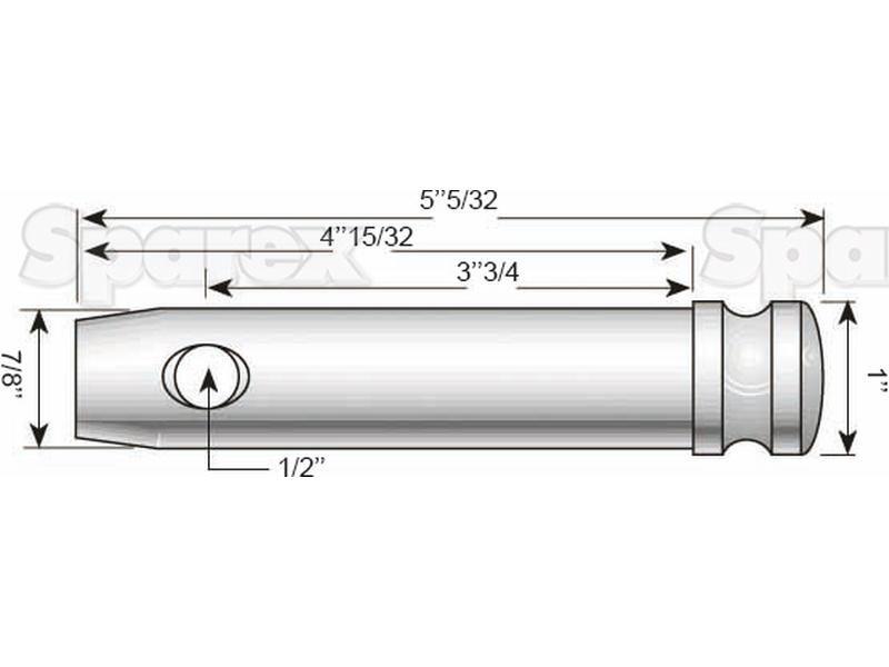 Lower link pin 22x95mm Cat. 2 for David Brown 880 (800 Series)