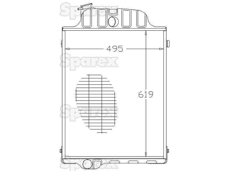 Radiator John Deere (AR40832, AR46434, AR49454)
