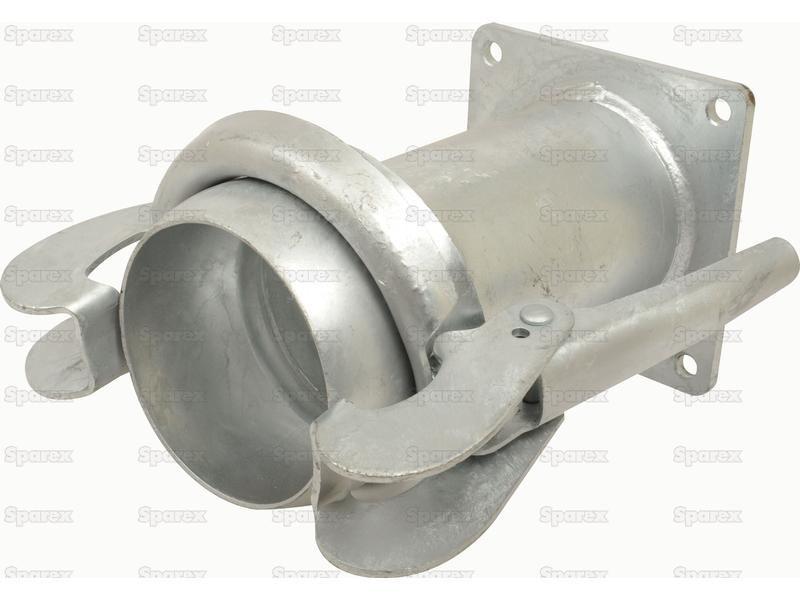 Male Coupling with Flanged end 4" Galvanised B |  for Bauer Slurry Equipment