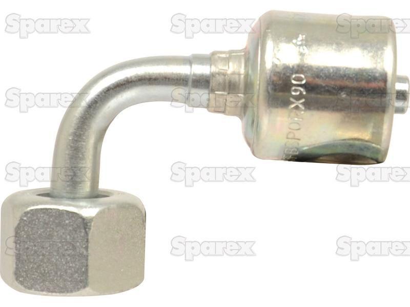 Gates BSP 60° Hose Insert 1/4'' x 1/4'''' Female 90° Swept Swivel Gates (Belts) (4G4FBSPORX90)