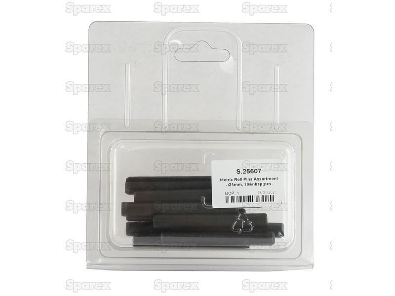 Metric Roll Pins Assortment - Ø5mm, 20 pcs. .