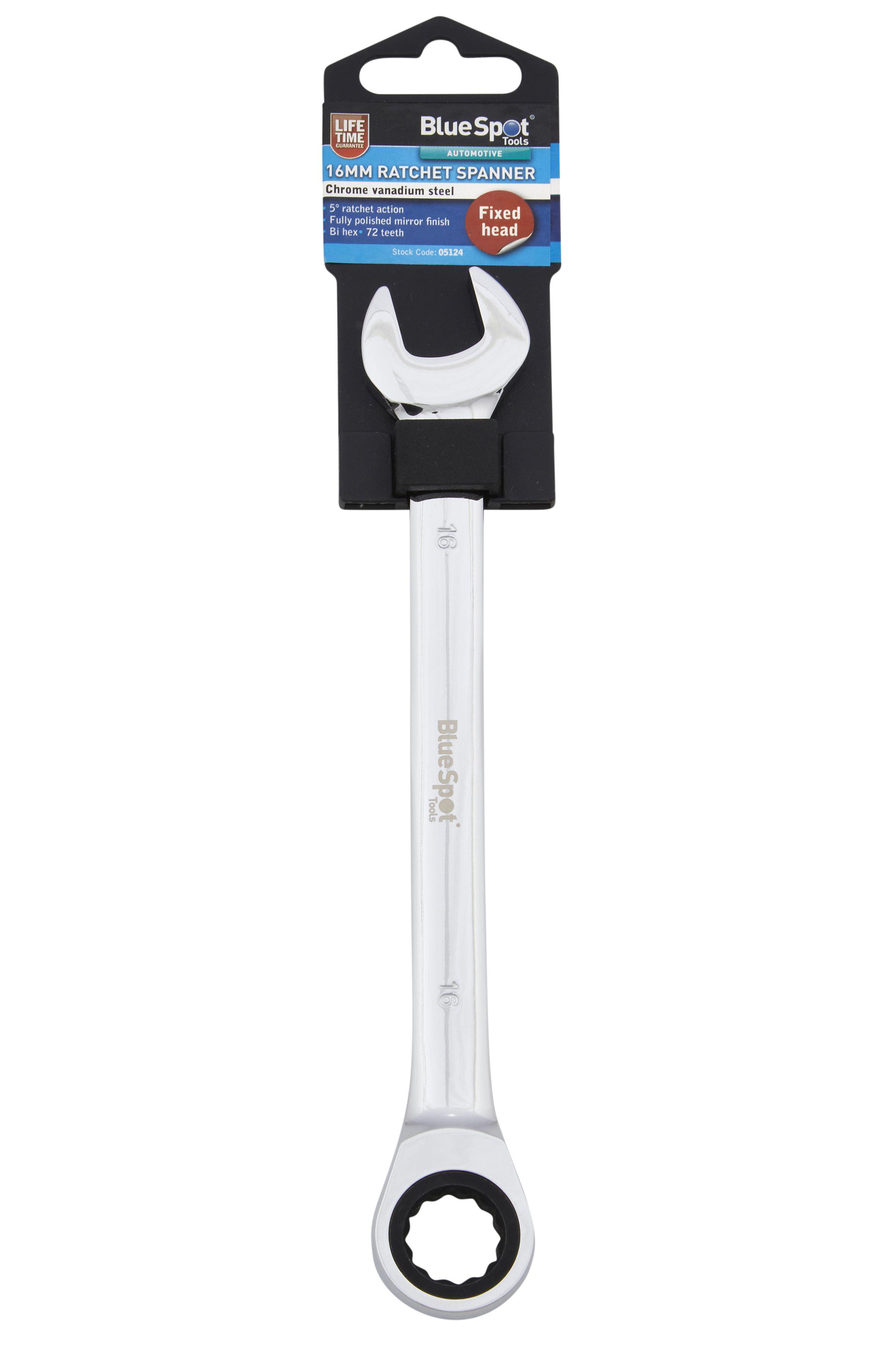 Blue Spot Tools 16mm Chrome Vanadium Ratchet Spanner Fixed Head