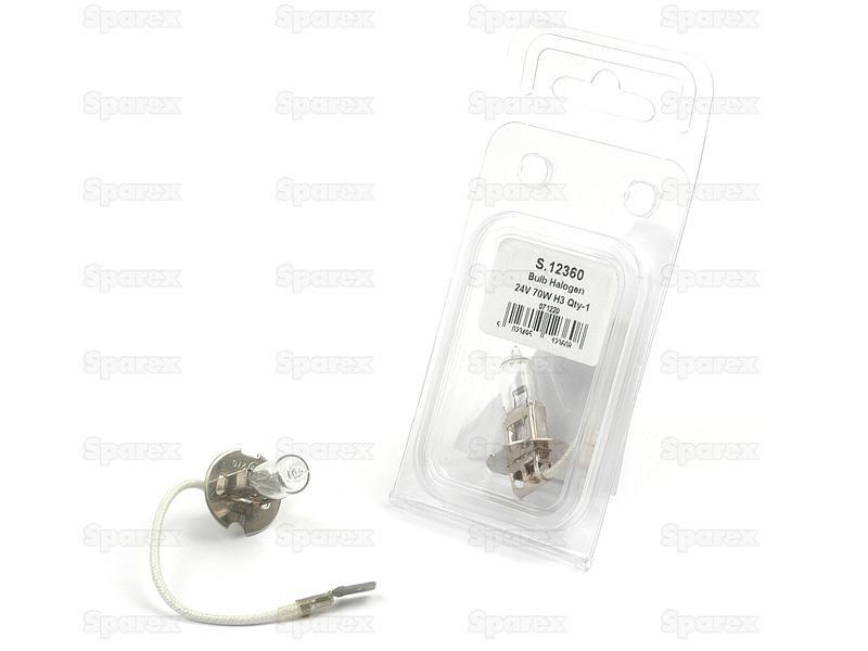 Halogen Plough Bulb, 24V, 70W, PK22s Base Lucas, OSRAM, Phillips