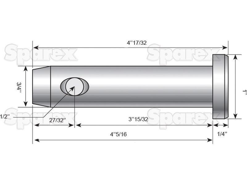 Top link pin 19x88mm Cat. 1