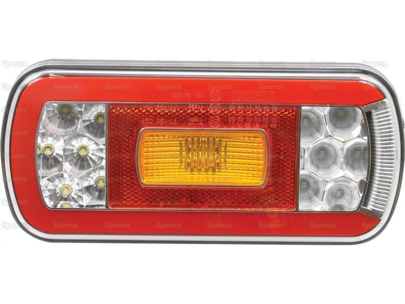 LED Rear Combination Light, Function: 6, Brake / Tail / Indicator / Reverse / Number Plate / Reflector, RH & LH, 12-36V