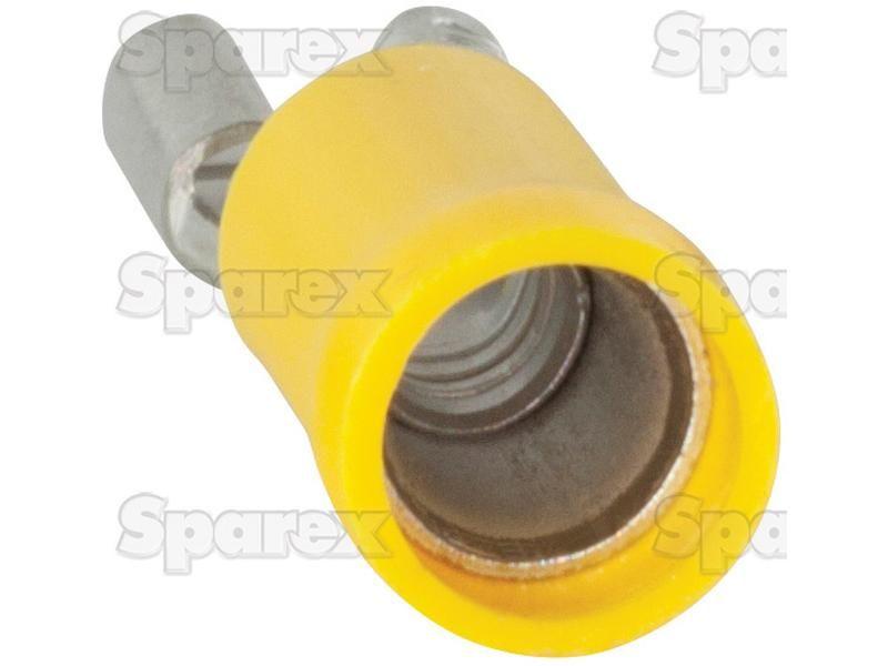 Pre Insulated Spade Terminal, Double Grip - Female, 6.3mm, Yellow (4.0 - 6.0mm)