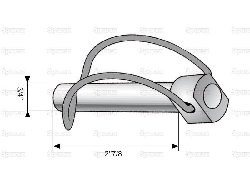 Stabiliser Pin, Pin Ø19mm x 90mm ( ) for Fiat, Ford New Holland, Case IH