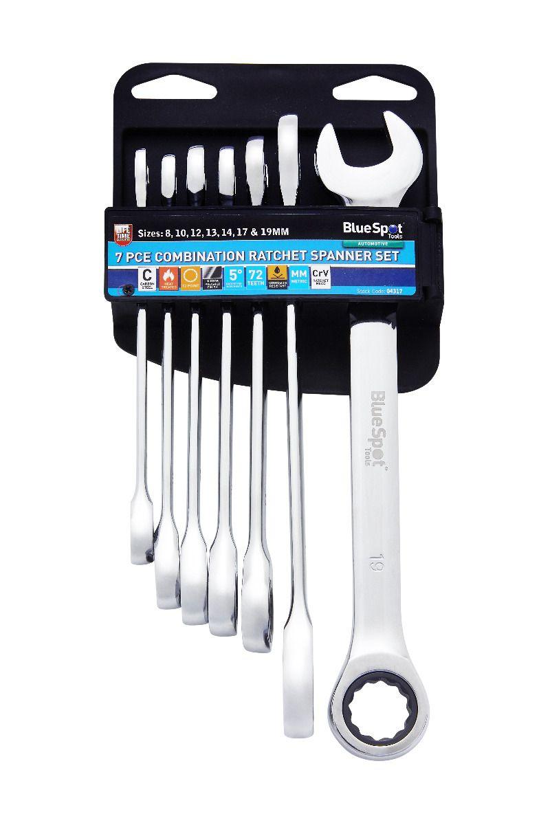 Blue Spot Tools 7 PCE Ratchet Wrench Set