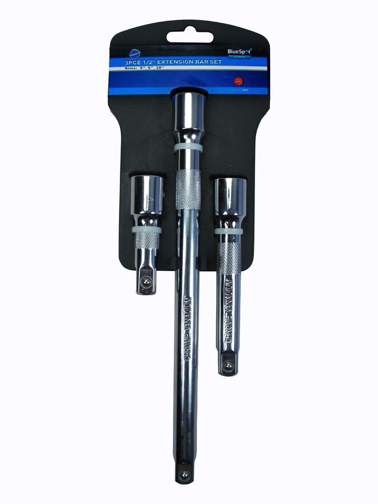 Blue Spot Tools 3 PCE 1/2" Chrome Vanadium Extension Bar Set