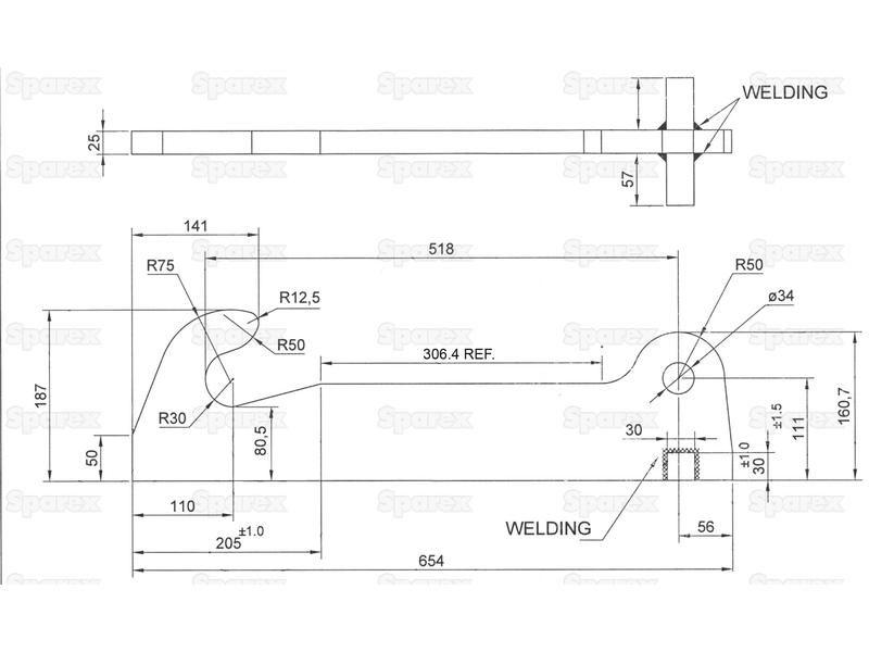 Loader Bracket (Pair), Replacement for: JCB Tool Carrier. for JCB TOOL CARRIER