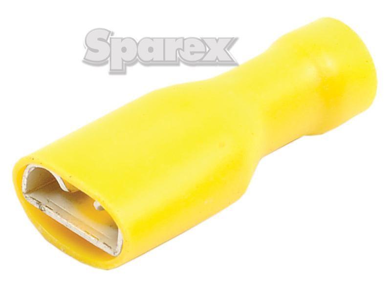 Pre Insulated Spade Terminal - Fully Insulated, Standard Grip - Female, 9.5mm, Yellow (4.0 - 6.0mm), (Bag )