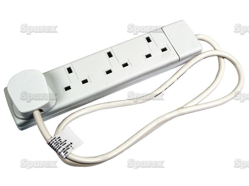 Domestic Extension Lead 13amp Plug & 4 Sockets x 1M
