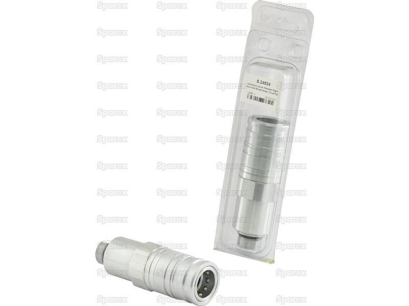 Sparex Quick Release Hydraulic Coupling Female 1/2'' Body x M22 x 1.50 Metric Male Thread (Agripak 1pc.)