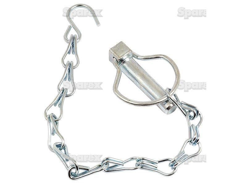 Pear Linch Pin, Chain & Hook Assembly, Pin Ø11mm