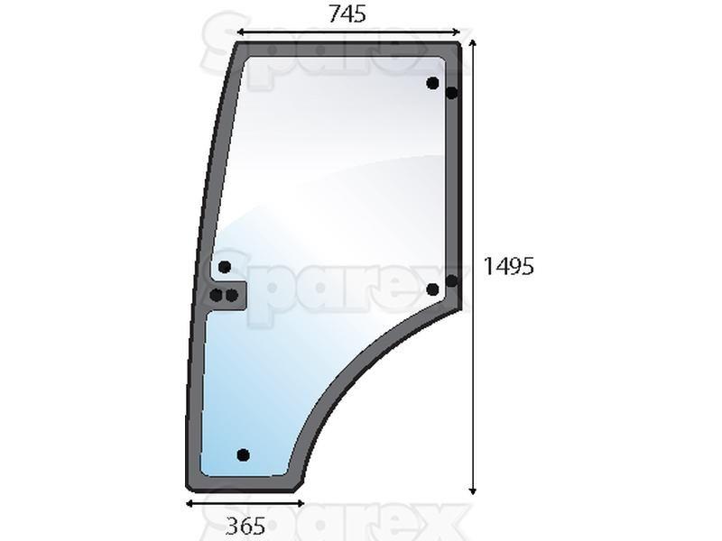 Door Glass LH for Renault Ares 640 (Ares)