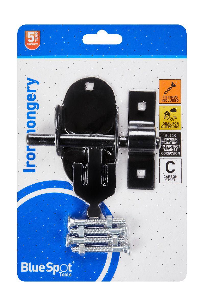 Blue Spot Tools Black Powder Coated Oval Pad Bolt 100mm