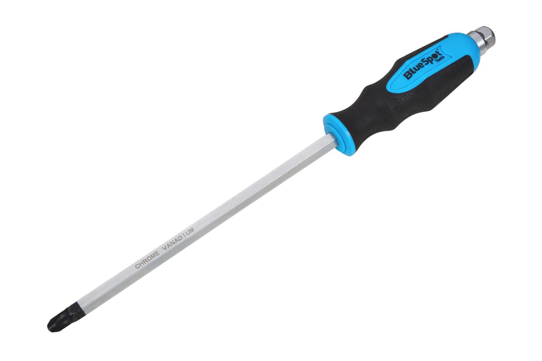Blue Spot Tools PZ4 X 200MM Pozi Hex Bolster Screwdriver