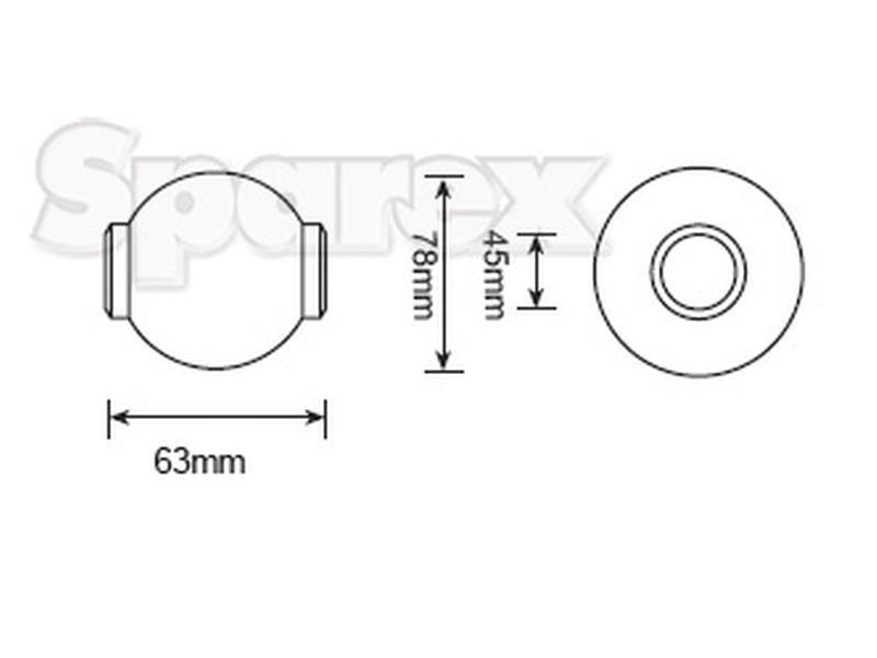 Heavy Duty Top Link Ball (Cat. 4/4)