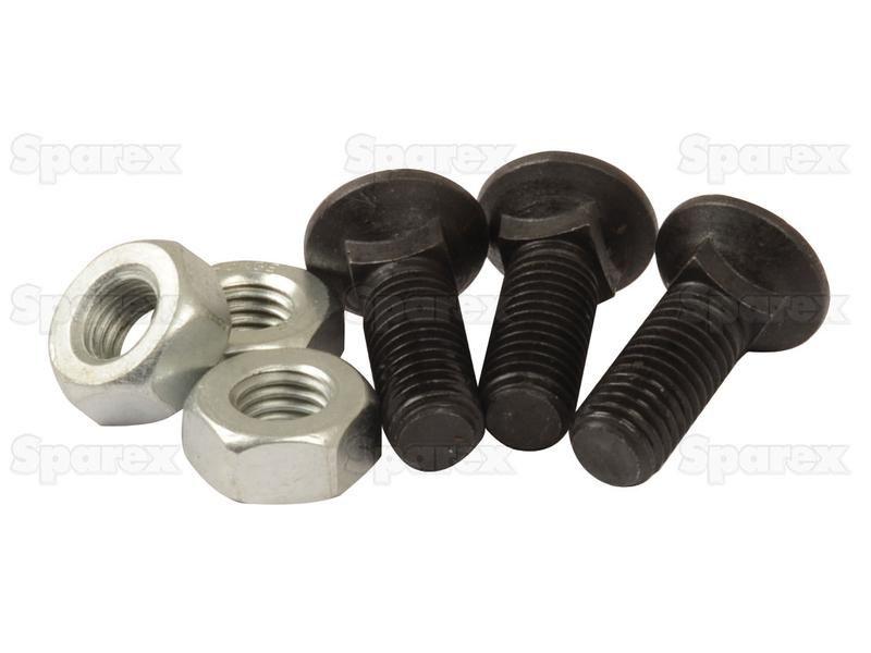 Round Countersunk Square Hex Bolt & Nut (TFCC), Replacement for Lemken