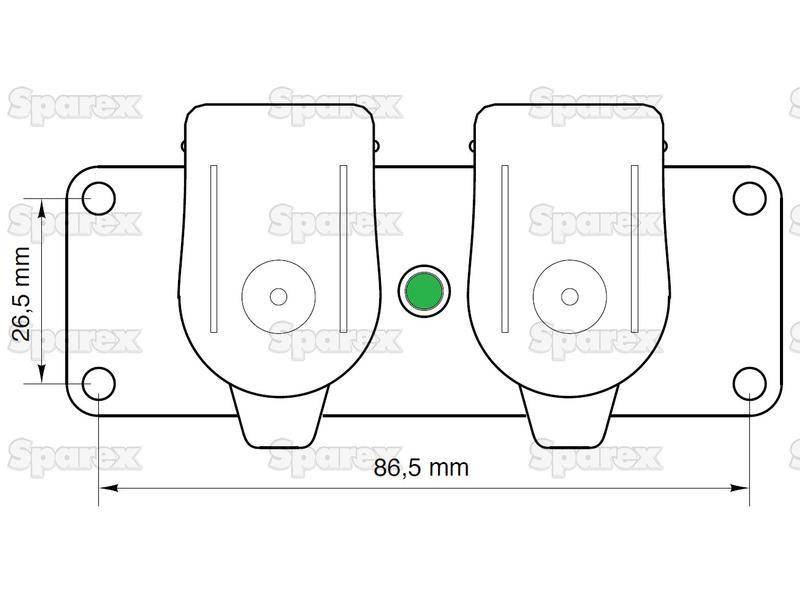 3 Pin Aux Twin Socket Adapter