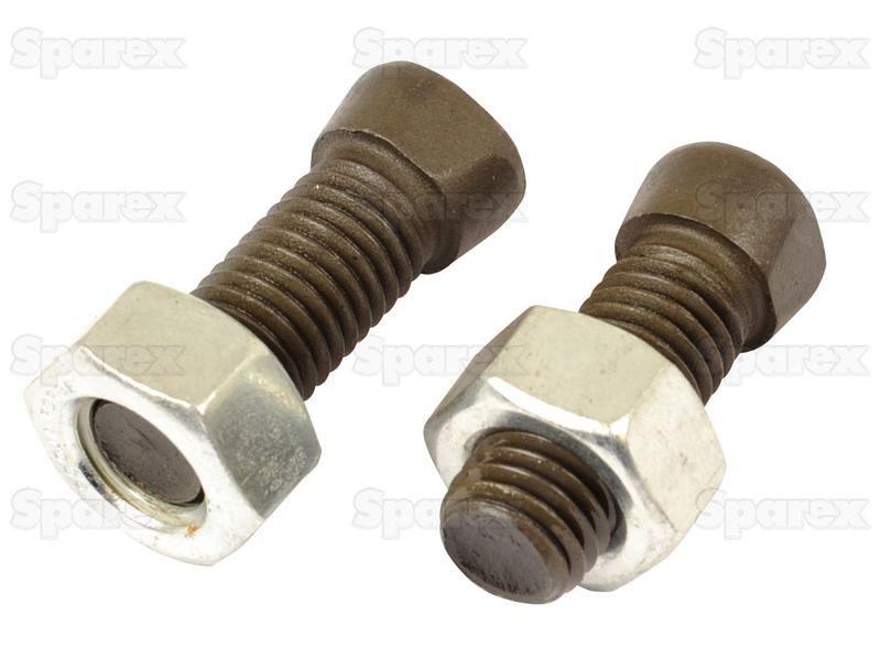 Conical Head Bolt 2 Flats With Nut (TC2M), Replacement for Besson, Kverneland