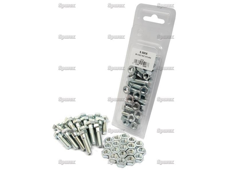 Metric Setscrew, Size: M8 x 30mm (Din 933, 934) Tensile strength: 8.8.