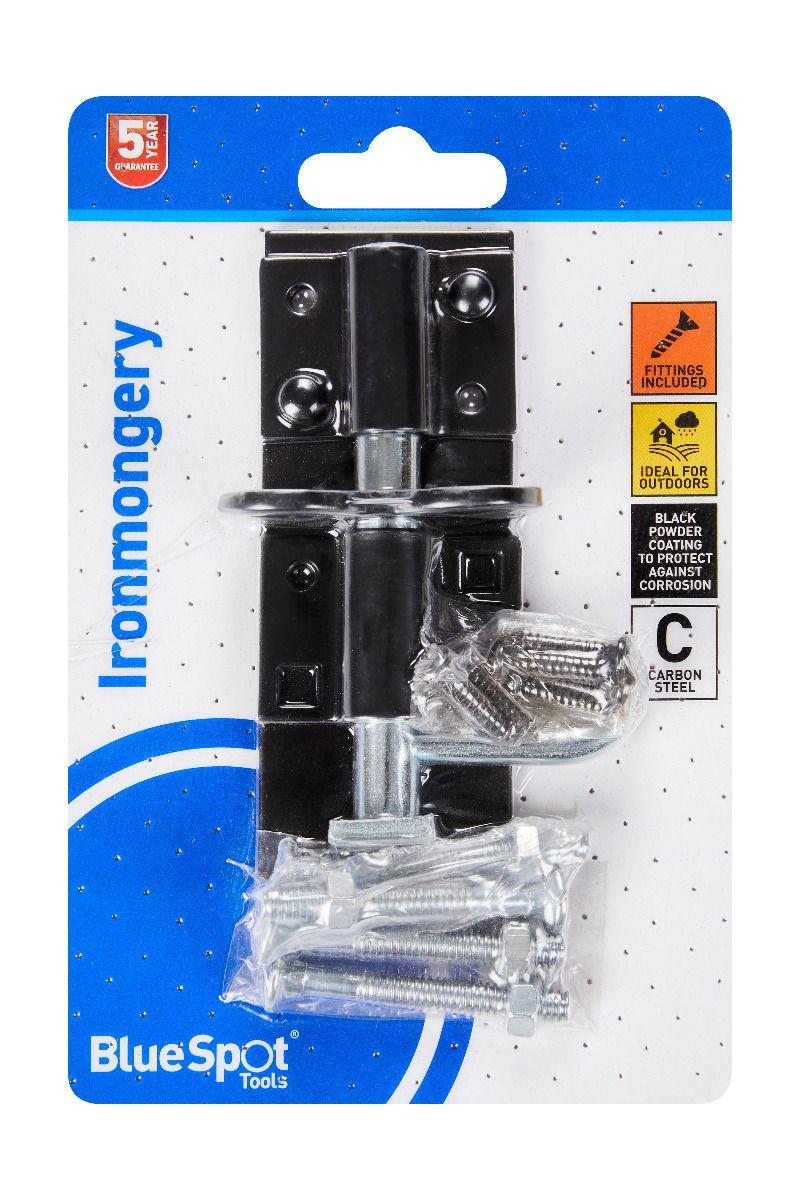 Blue Spot Tools Black Powder Coated Brenton Bolt 100mm