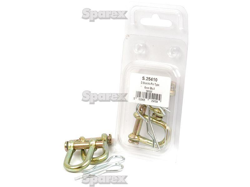 D Shackle, Pin Ø6mm, Jaw Width: 13mm