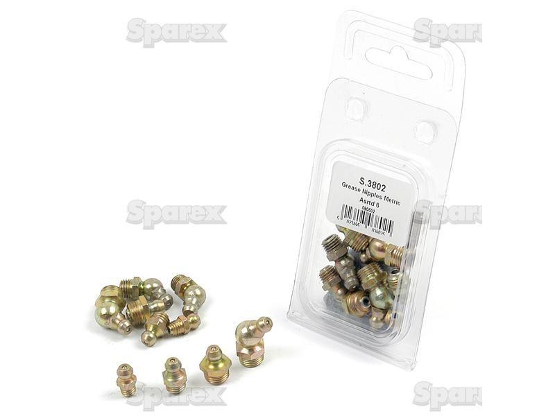Grease Nipple - M6, M8, M10 Assorted (Agripak 10 pcs.)