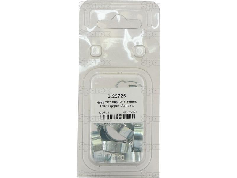 Hose "O" Clip, Ø17-20mm, 10 pcs. Agripak.