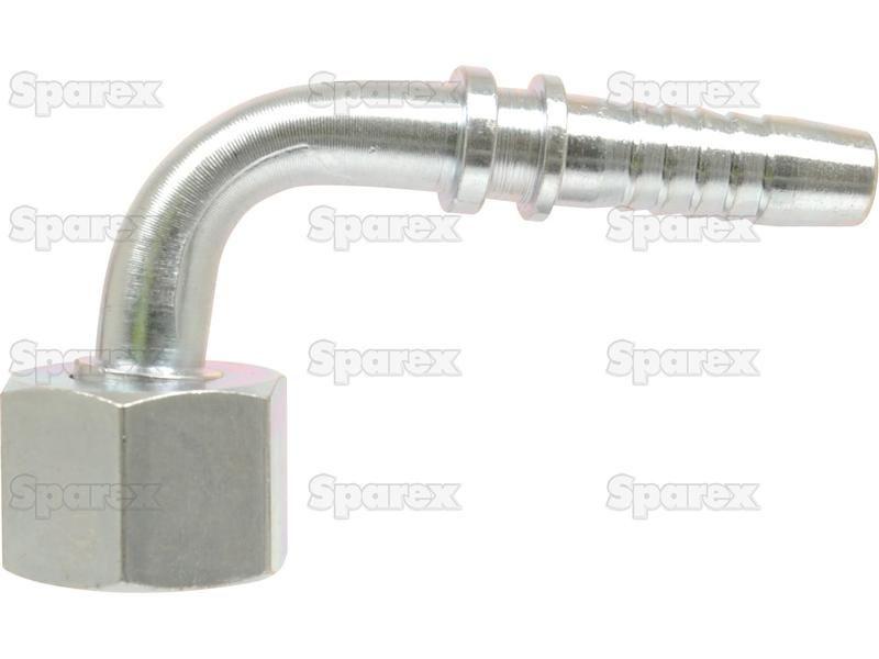 Dicsa Metric (French Gas) 24° Hose Insert 5/16'' x M20 x 1.5 Female Thread 90° Swept Swivel