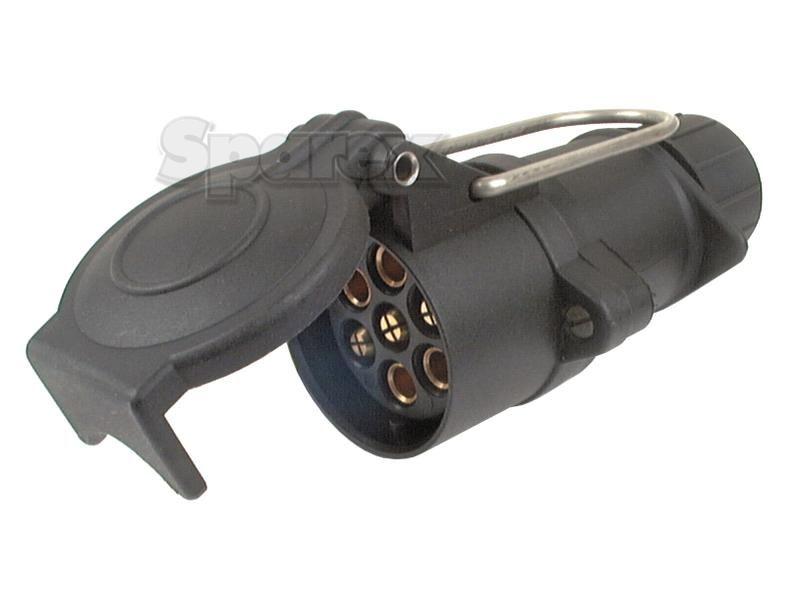 7 Pin Cable Fitting Trailer Socket (Male) with Weather Shield