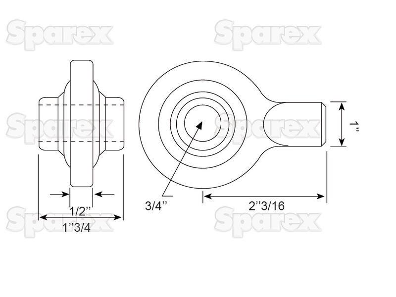 Top Link Weld On Ball End (Cat. 1)