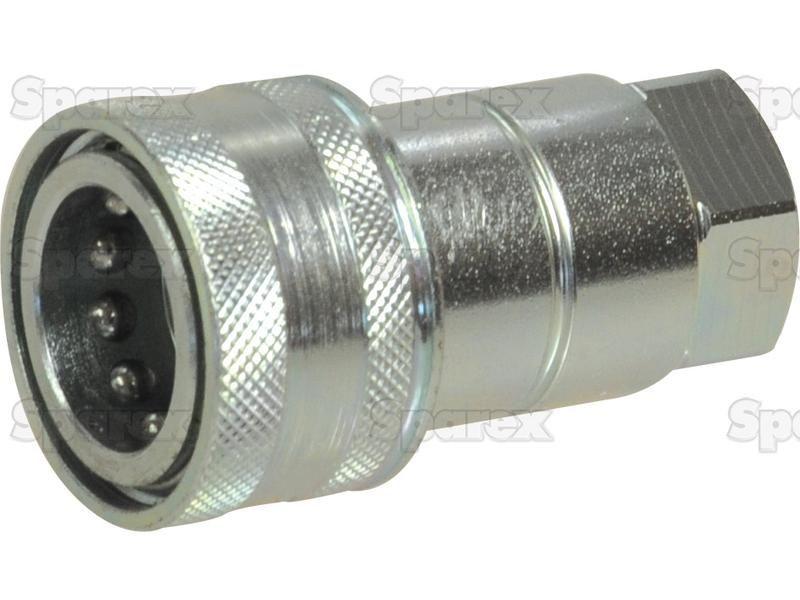 Faster Quick Release Hydraulic Coupling Female 1/2'' Body x 1/2'' BSP Female Thread Faster S.p.A (NV 12 GAS F, NV12GASF)