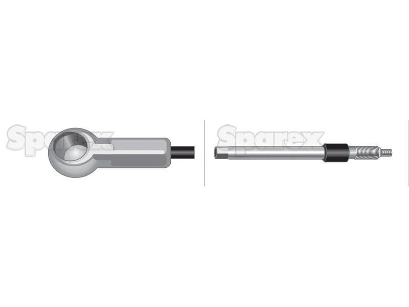 Engine Stop Cable - Length: 1310mm, Outer cable length: 1219mm. for Deutz-Fahr AGROTRON 105 MK2