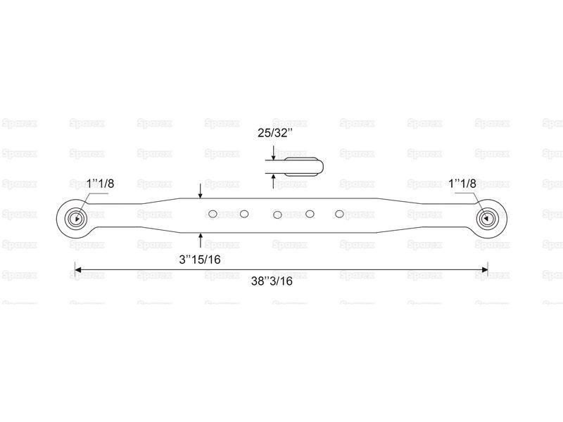 Lower Link Lift Arm - Open Socket (Cat. 2/2) for Massey Ferguson