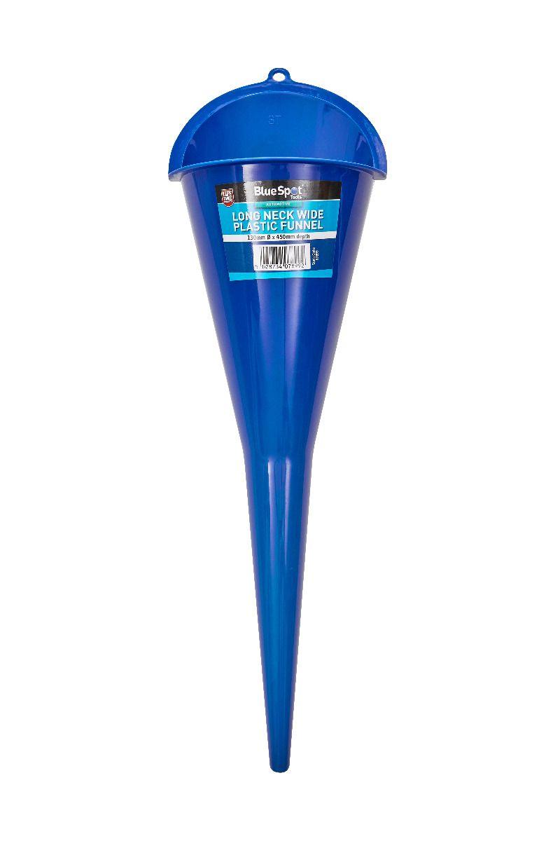 Blue Spot Tools Long Neck Wide Plastic Funnel 465mm x 130mm