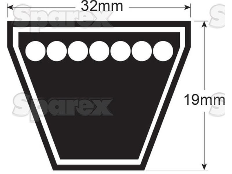 V Belt - D Section - Belt No. D351 for JF CMT 245
