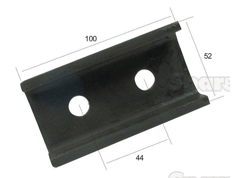 Tine Protector 100x52x6mm. Hole centres: 44mm. for Maschio