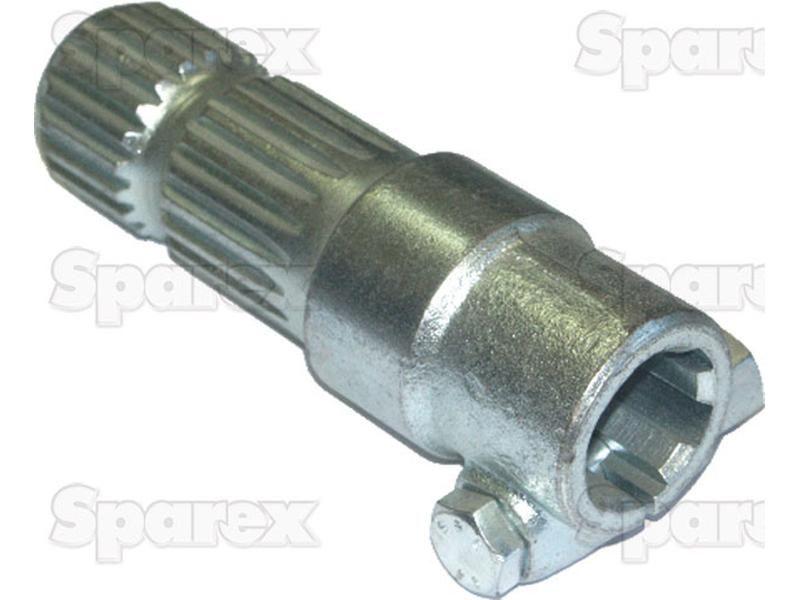 PTO Adaptor - Female spline 1 3/8'' - 6 x Male spline 1 3/4'' - 20 with Clamp Bolt.