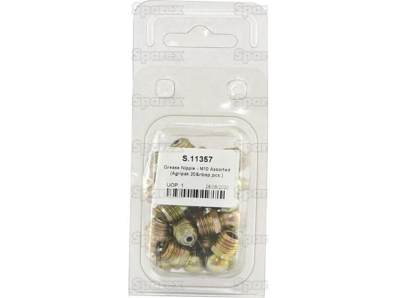 Grease Nipple - M10 Assorted (Agripak 20 pcs.)