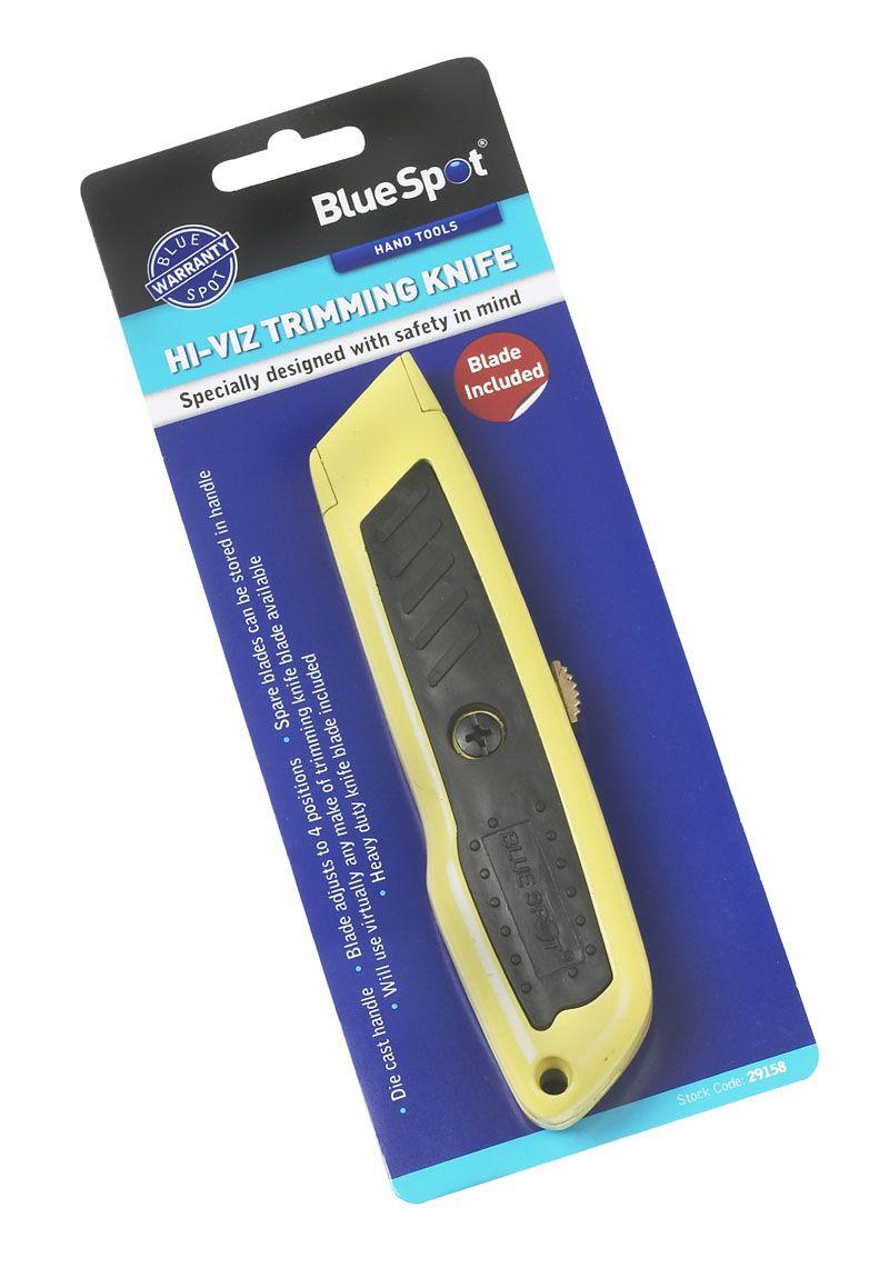 Blue Spot Tools Soft Grip Hi-Vis Retractable Knife