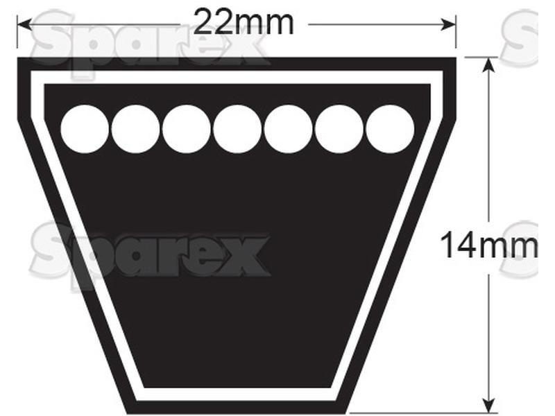 V Belt - C Section - Belt No. C140 Belt References (C140)