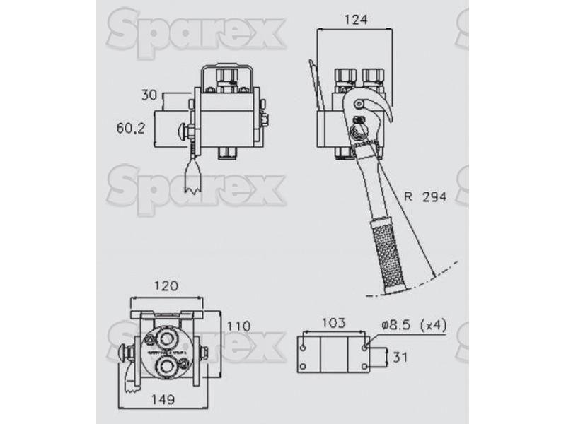 Faster Multiport Coupling - 2 Ports 1/2'' Body x 3/8'' BSP Female Thread (Fixed Part) Faster S.p.A (2P208-2-12G F C, 2P208212GFC, 2P208-2-12GFC)
