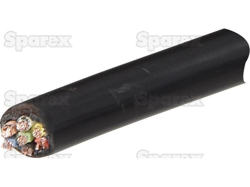 Electrical Cable - 7 Core, 1mm°² Cable, Black (Length: 50M), ()