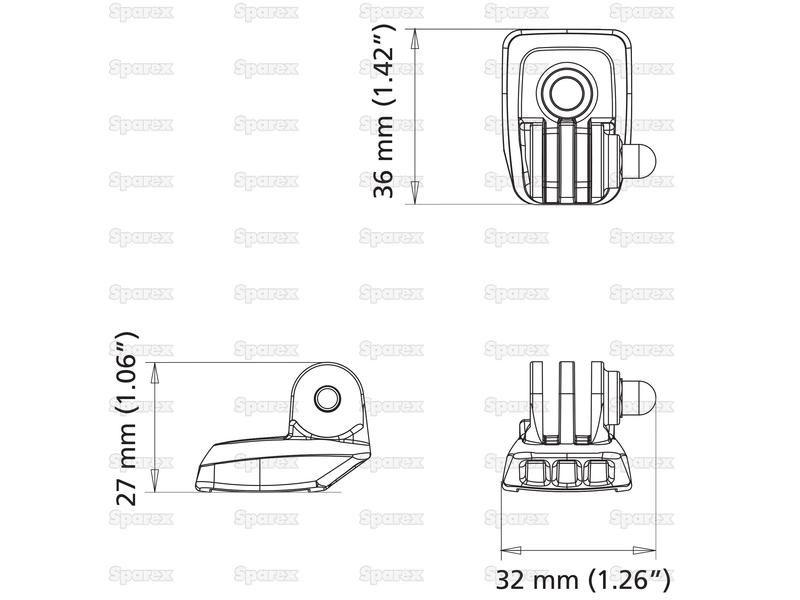 ROKK™ Mini GoPro and Garmin Plate ROKK mini.-Scanstrut (RL-510)