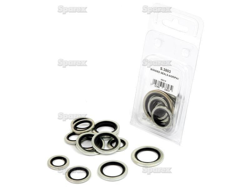 Self centering Bonded Seal 1/4 - 1'' mm (Agripak 14 pcs.)