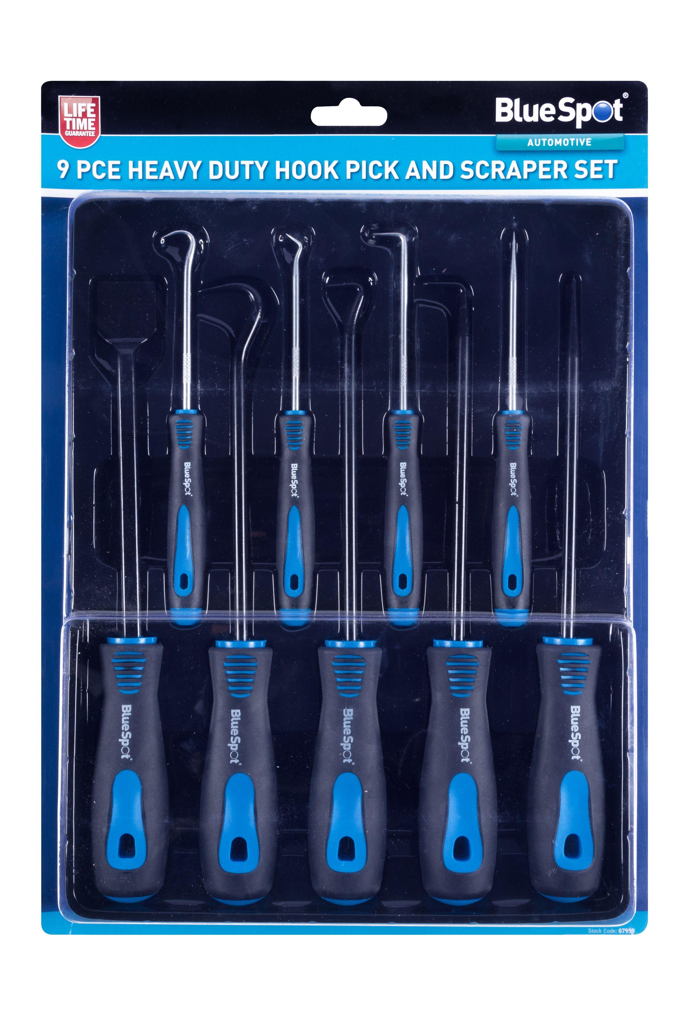 Blue Spot Tools 9 PCE Heavy Duty Hook Pick and Scraper Set