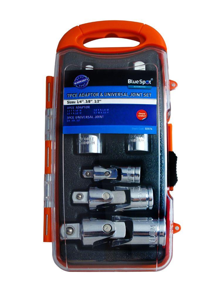 Blue Spot Tools 7 PCE Chrome Vanadium Universal Joint And Adaptor Set