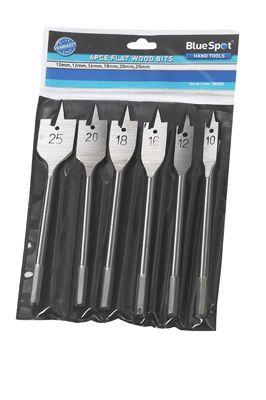 Blue Spot Tools 6 PCE Flat Wood Bit Set (10-25mm)